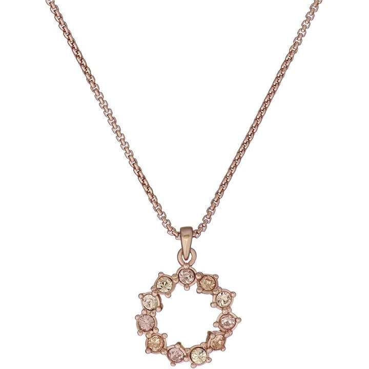 Ted Baker Women's Pink Crystal Hoop Pendant Necklace