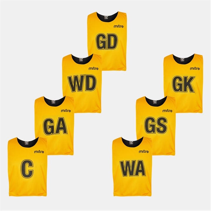 Mitre  Orange  Netball Bibs in Size M, Sports Direct