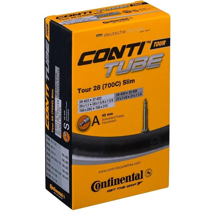 Continental  Black Tour28 Cycle Inner Tubes, Sports Direct