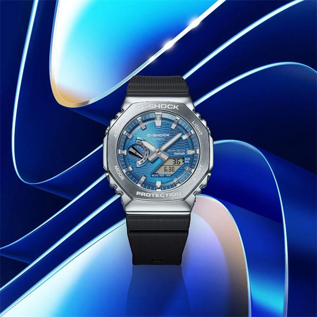 Син/Черен - G SHOCK - Men's Bluetooth Solar Stainless Steel Digital Watch
