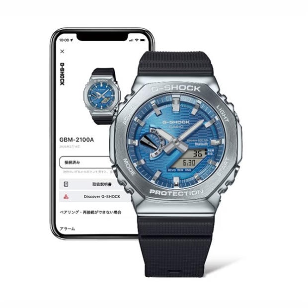Син/Черен - G SHOCK - Men's Bluetooth Solar Stainless Steel Digital Watch