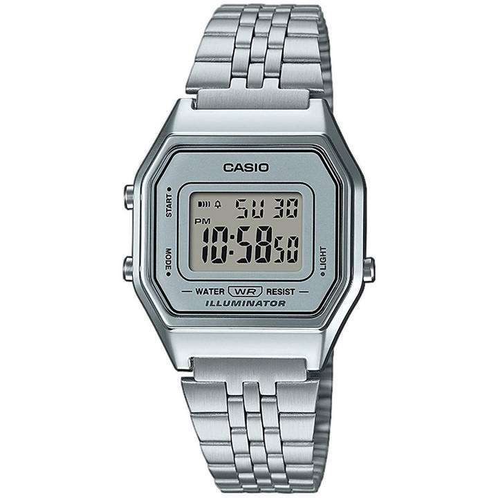 Casio  Silver  Digital Watch in Size 33.5 × 28.6 × 8.6 mm, Sports Direct