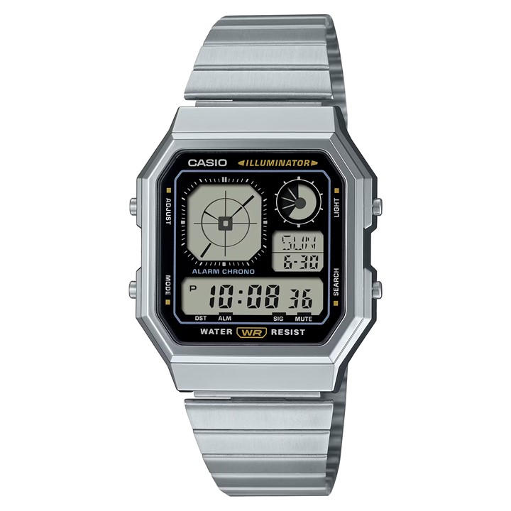 Casio  Silver  Digital Watch in Size 40.5 × 33.9 × 9 mm, Sports Direct