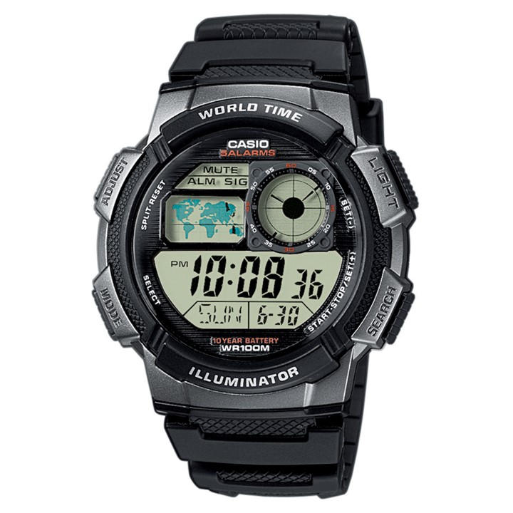 Casio Men's Black Digital Watch in Size 48.2 × 45 × 13.8 mm, Sports Direct