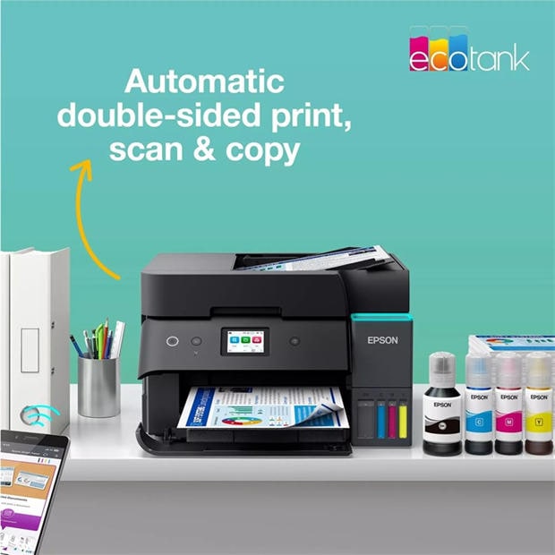 Black - Epson - EcoTank ET-4950 A4 Multifunction Wi-Fi Ink Tank Printer With Up To 3 Years Of Ink Included