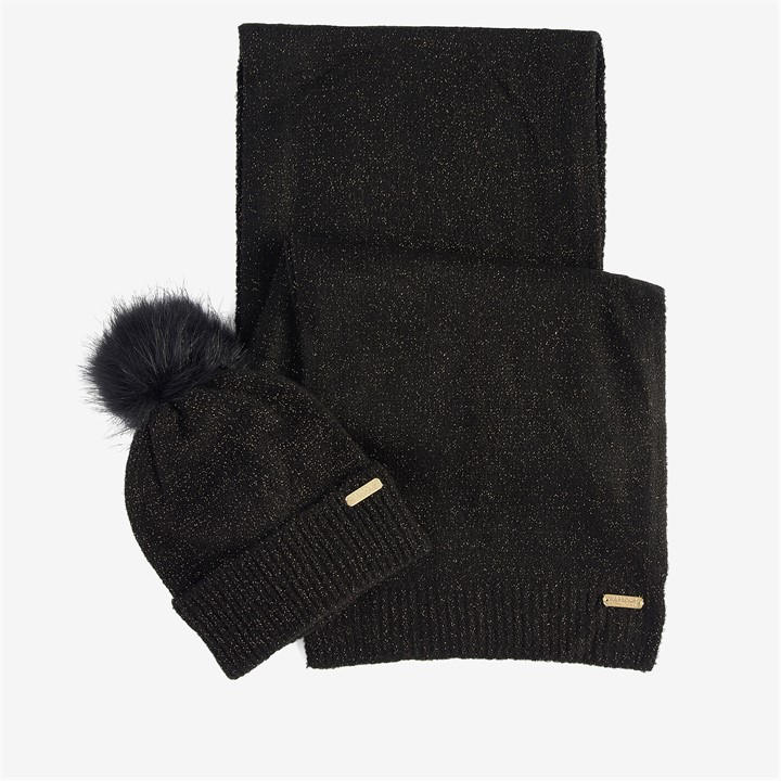 International  Women's  Sparkle Beanie & Scarf Gift Set, Football by Barbour , Sports Direct