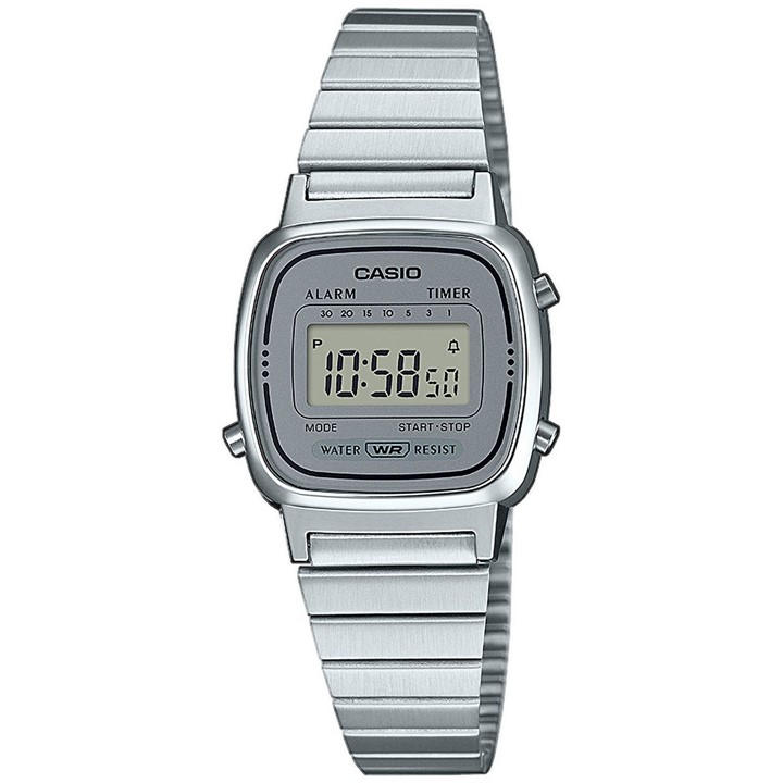 Casio  Silver  Digital Watch in Size 30.3 × 24.6 × 7.3 mm, Sports Direct