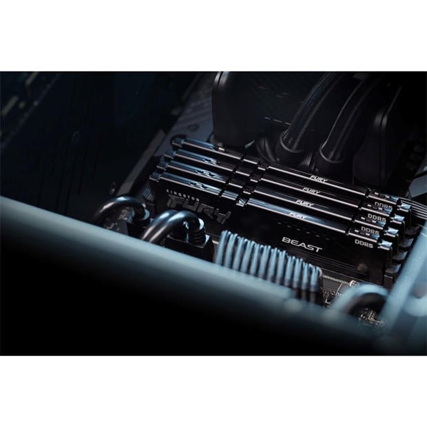 Black - Kingston Technology - FURY Beast 32GB DDR5 5600MHz PC RAM for Gaming - Black