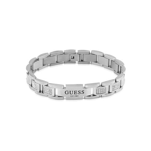 Guess - Guess 12mm Flat Chain & White Cz Bracelet