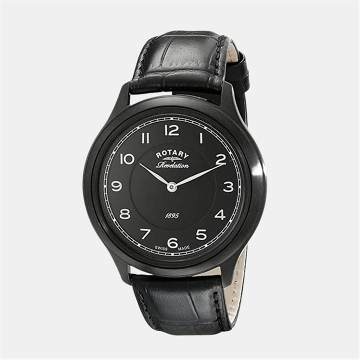 Rotary Men's Black Revelation Swiss Made Watch, Sports Direct