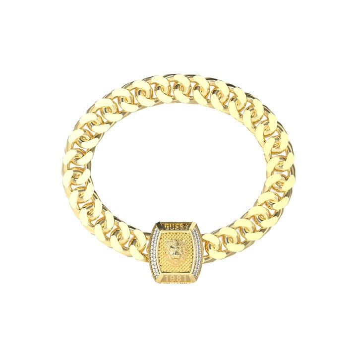 Guess Men's Gold Gesjwl Lion Crystal Sn71, Sports Direct