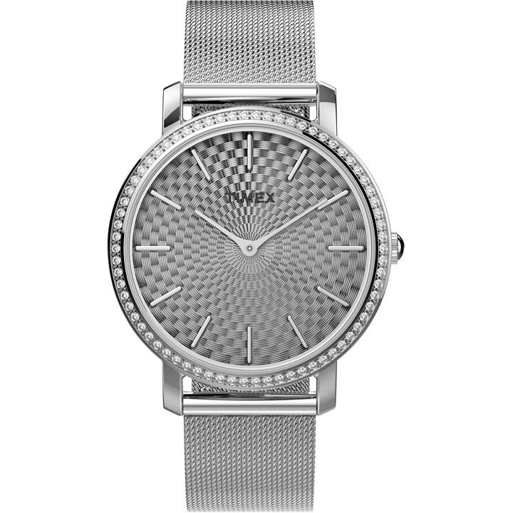 Timex  Silver Transcend Quartz Analogue Watch, Sports Direct