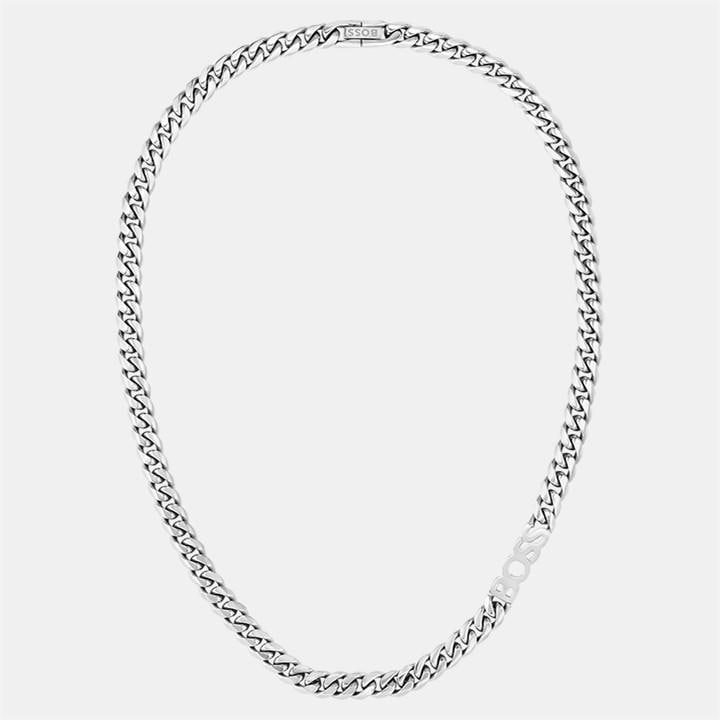 Boss Men's Silver Gents Kassy Chain Necklace, Sports Direct
