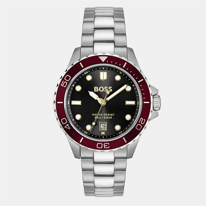Boss Men's Silver Gents Troper Sport Bracelet Watch, Sports Direct