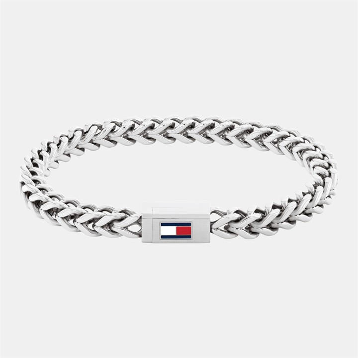 Tommy Hilfiger Men's Silver ’S Chain Bracelet, Sports Direct