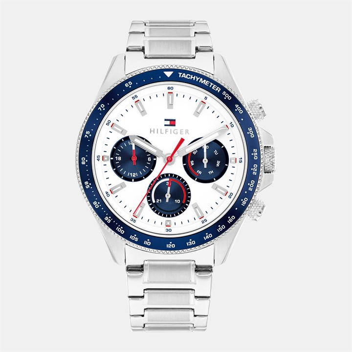 Tommy Hilfiger Men's Silver Watch, Sports Direct
