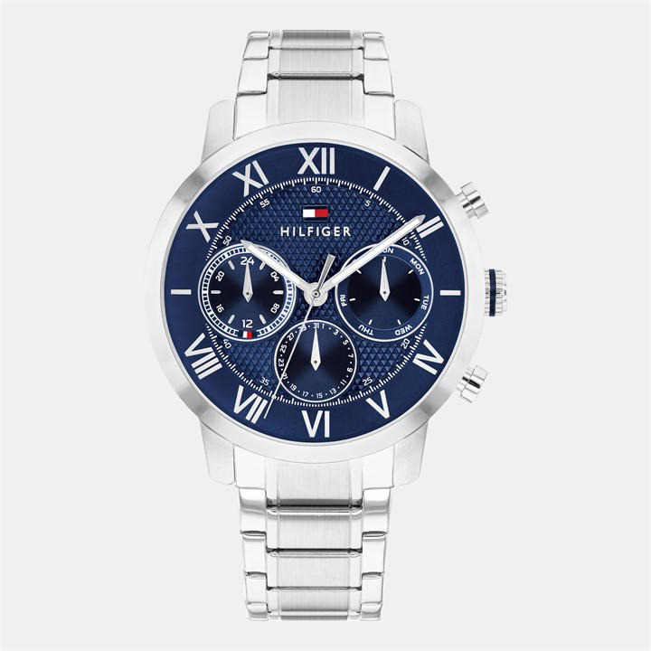 Tommy Hilfiger Men's Silver Th- Oxford Watch, Sports Direct
