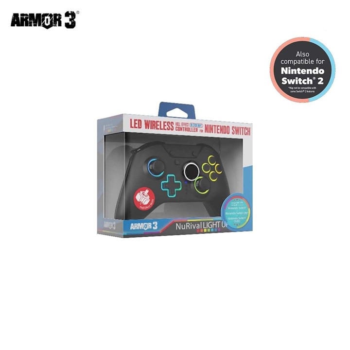 Hyperkin  Black Armor3 Nurival Wireless Controller For Nintendo Switch, Sports Direct