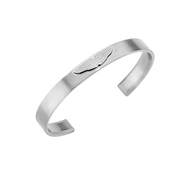 Silver - Aston Martin - Men's AMR Metal Plaque Bangles