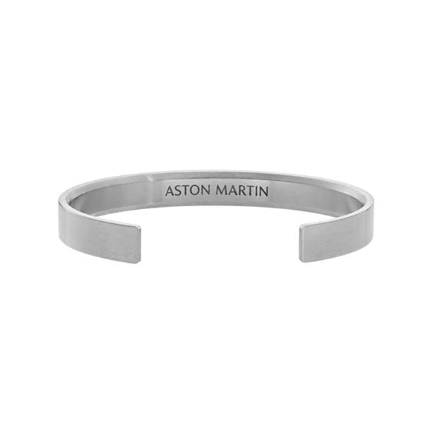 Silver - Aston Martin - Men's AMR Metal Plaque Bangles