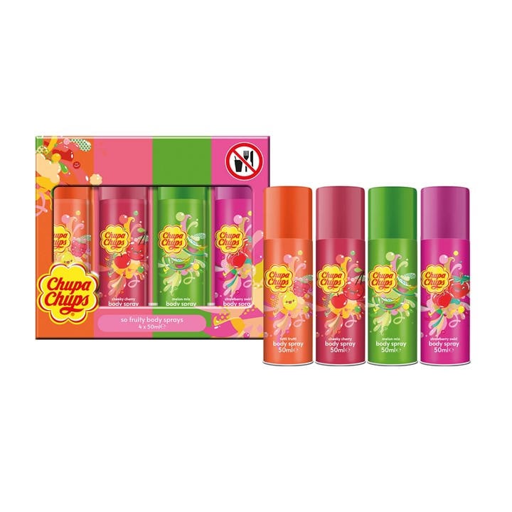 Chupa Chups Girls None Four Assorted 50Ml So Fruity Body Sprays, Sports Direct