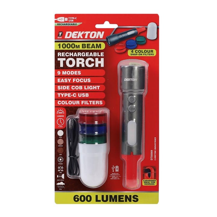 Dekton  Black function Flashlight, Sports Direct