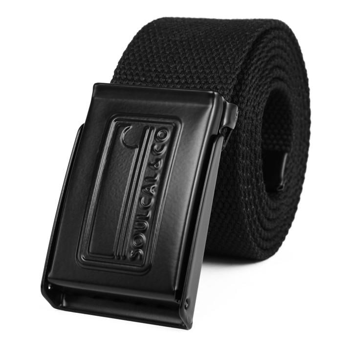 Soulcal Men's Black Webbing Woven Belt, Sports Direct