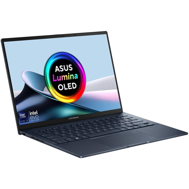 Ponder Blue - ASUS - Zenbook 14 OLED UX3405CA-QL241W Intel Core Ultra 5 225H 16GB RAM 512GB SSD 14 Touchscreen Wind