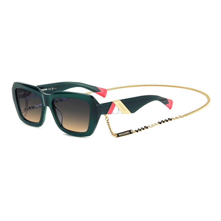 Missoni Women's Green Rectangular Round Sunglasses in Size Ladies, Sports Direct