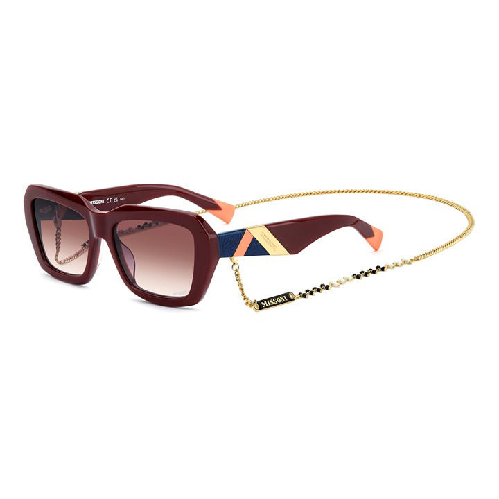 Missoni Women's Red Rectangular Round Sunglasses in Size Ladies, Sports Direct