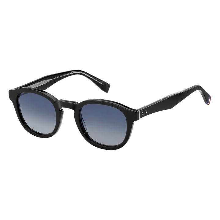Tommy Hilfiger Men's Black Round Sunglasses in Size Mens, Sports Direct