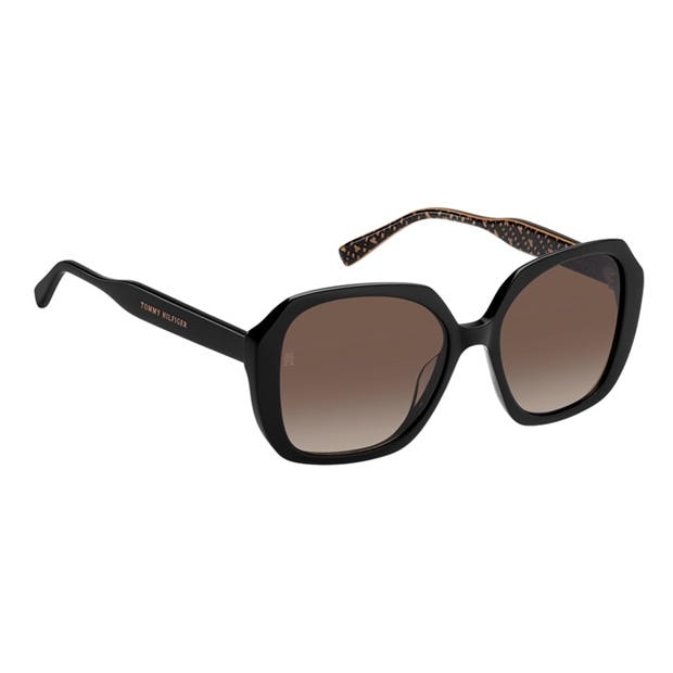 Black Brown - Tommy Hilfiger - Women's Round Sunglasses