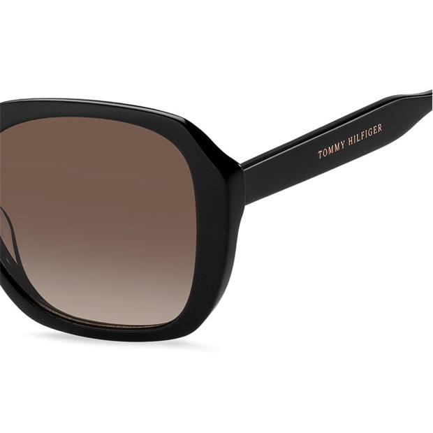 Black Brown - Tommy Hilfiger - Women's Round Sunglasses