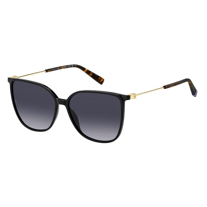 Tommy Hilfiger Women's Black Round Sunglasses in Size Ladies, Sports Direct