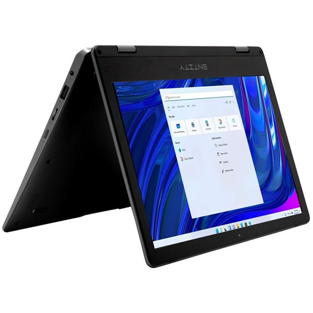 Black/Grey - Entity - Book 11.6 Inch Touchscreen 2-in-1 Laptop - Intel Celeron N4020