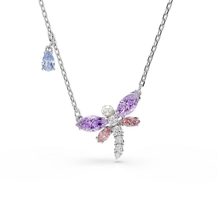 Swarovski Women's Purple X Ariana Grande Dragonfly Pendant Necklace, Sports Direct