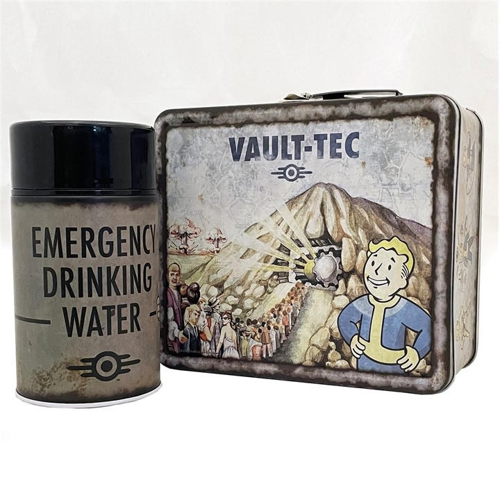 Fallout   Fallout™ Weathered Vault-Tec™ Lunchbox And Flask, Sports Direct