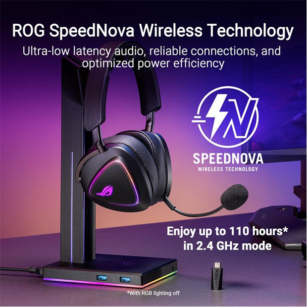 Black - ASUS - ASUS ROG Delta II Wireless Headset