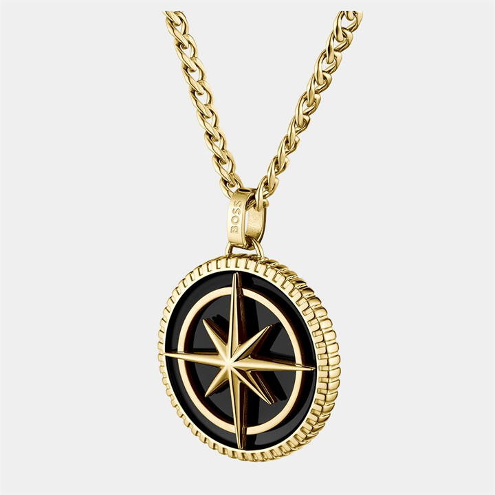 Boss Men's Gold Gents North Necklace, Sports Direct