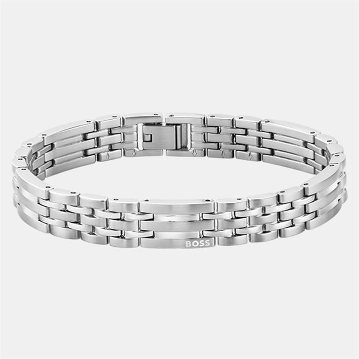 Boss Men's Silver Gents Wesley Bracelet, Sports Direct