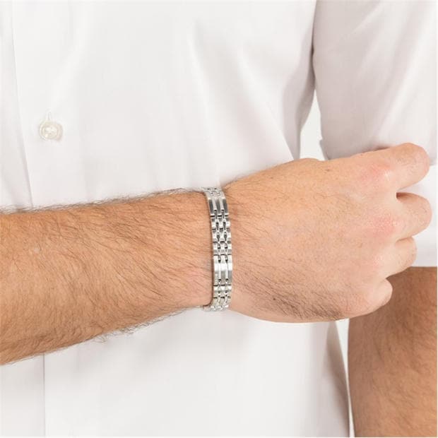 Silver - Boss - Gents BOSS Wesley Bracelet