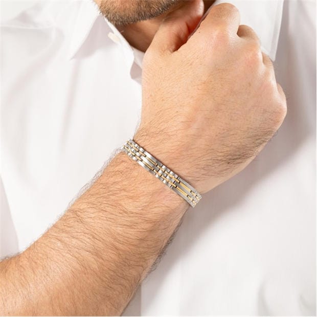 Gold/Silver - Boss - Gents BOSS Wesley Bracelet