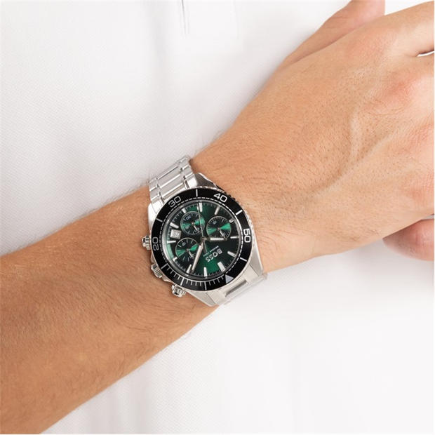 Blue/Silver - Boss - Gents BOSS Hero 2.0 Chrono Stainless Steel Watch