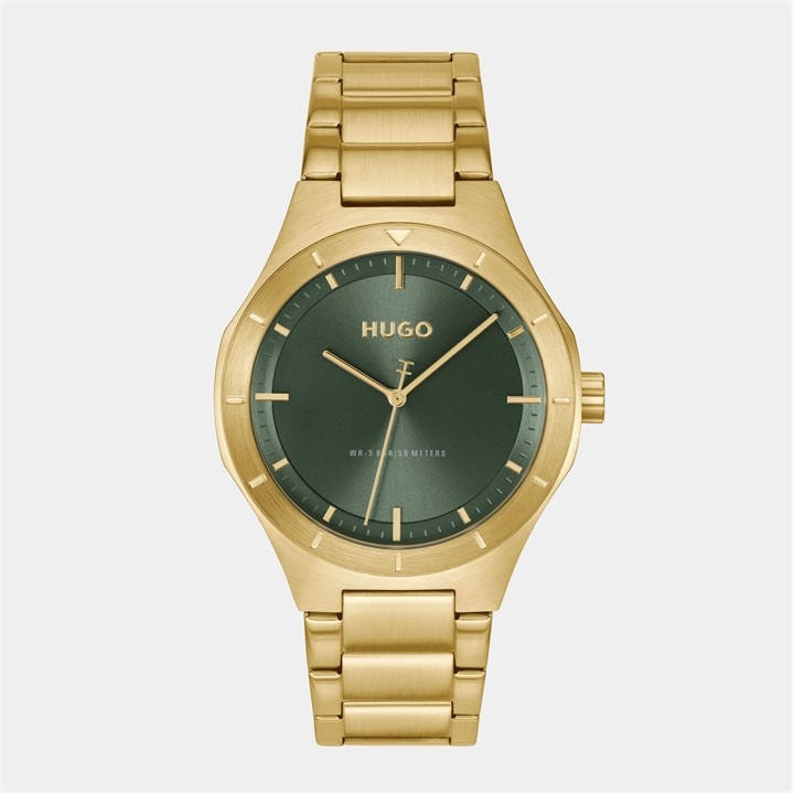Hugo Men's Gold Gents #Lit Bracelet Watch, Sports Direct