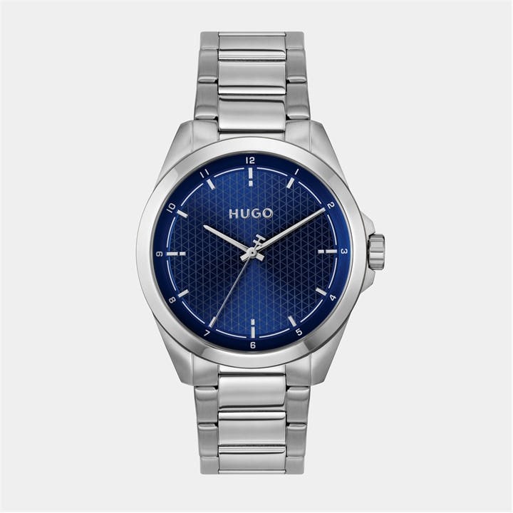 Hugo Men's Silver Gents #Seam Bracelet Watch, Sports Direct