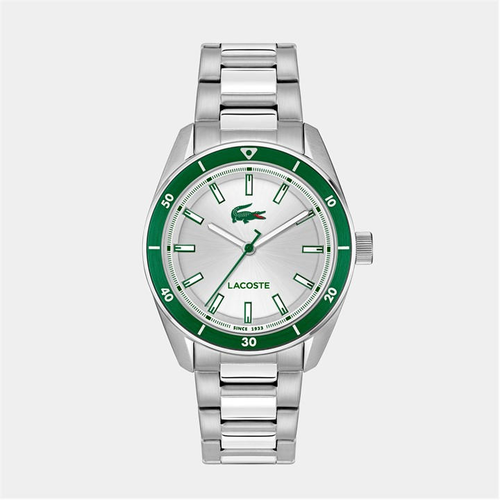 Lacoste Men's Silver Boston Watch, Sports Direct