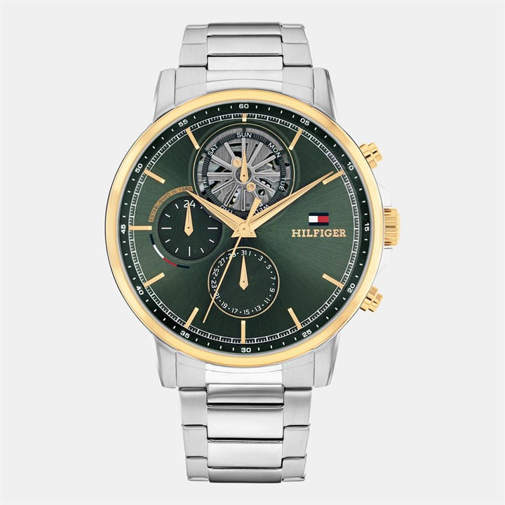 Tommy Hilfiger Men's Silver Stainless Steel Bracelet Watch, Sports Direct
