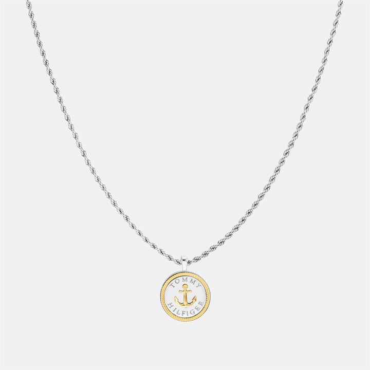 Tommy Hilfiger Men's Silver ’S Nautical Stainless Steel Necklace, Sports Direct