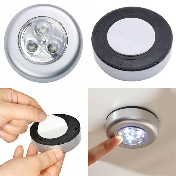 Silver - Dekton - Dekton 3 Pack LED Touch Lights