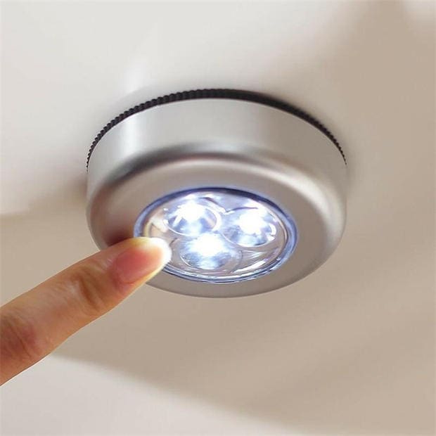 Silver - Dekton - Dekton 3 Pack LED Touch Lights